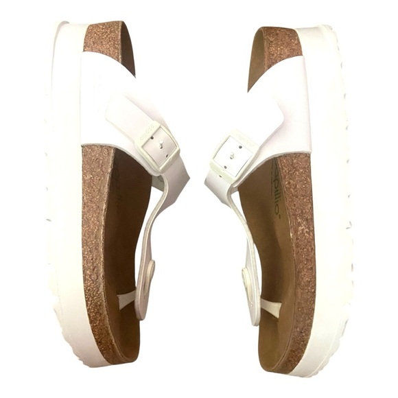 Papillio by Birkenstock Gizeh Platform Sandal Vegan Sz 37 Regular Optic White - Picture 2 of 7